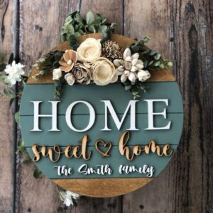 Sweet Home Name Plaque