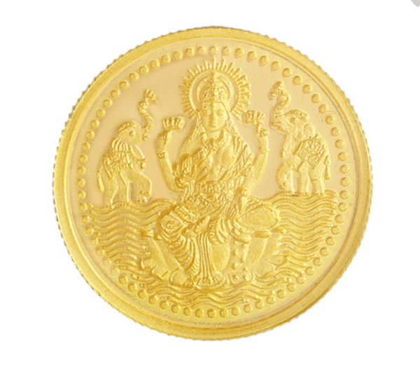 Malabar Gold 22k 916 Purity Laxmi 1g Gold Coin