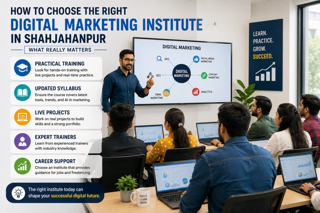 How to choose a digital marketing institute in Shahjahanpur