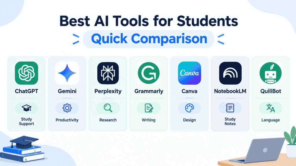best ai tools for students comparison