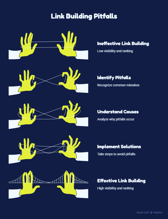 Off-page SEO services link building pitfalls.