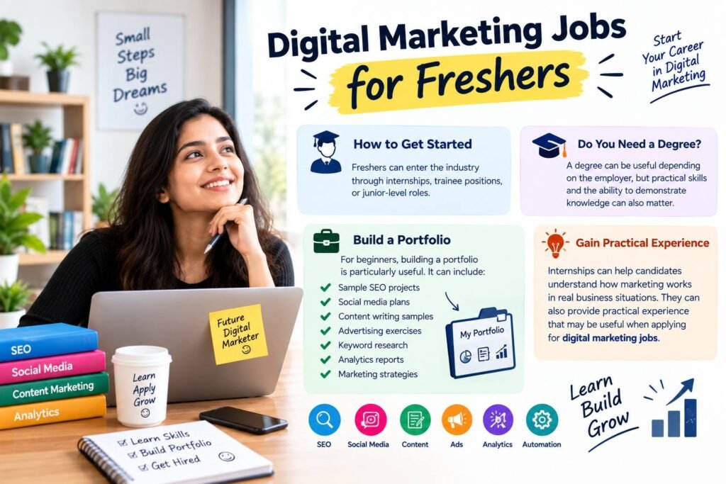 Digital marketing jobs for freshers and career opportunities