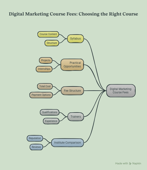 digital marketing course fees for choosing the right course